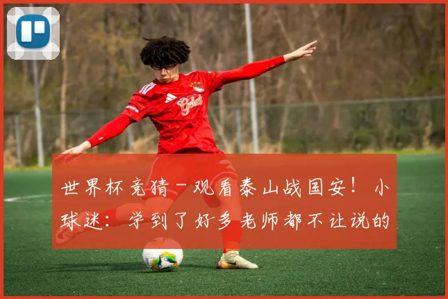 世界杯竞猜 - 观看泰山战国安！小球迷：学到了好多老师都不让说的脏话